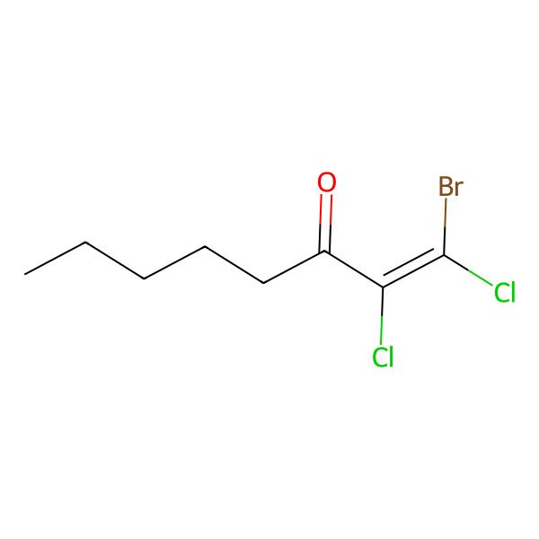 2D Structure of 1-Bromo-1,2-dichlorooct-1-en-3-one