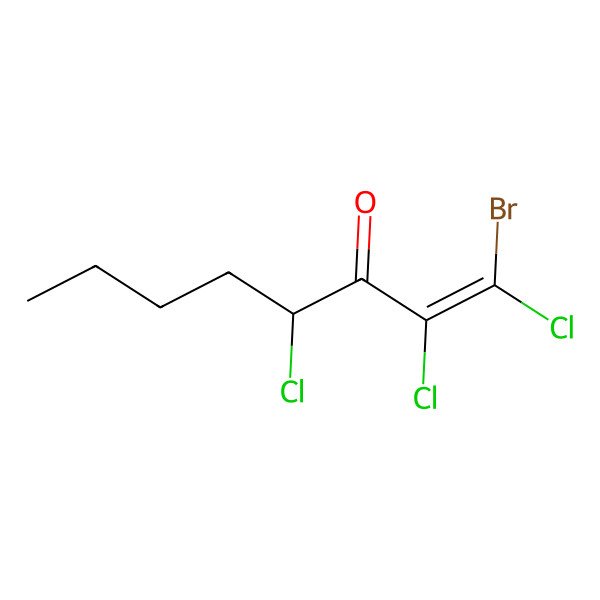 2D Structure of 1-Bromo-1,2,4-trichlorooct-1-en-3-one