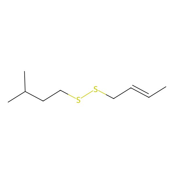 2D Structure of 1-(But-2-enyldisulfanyl)-3-methylbutane
