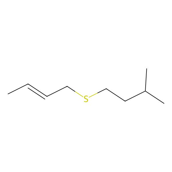 2D Structure of 1-But-2-enylsulfanyl-3-methylbutane