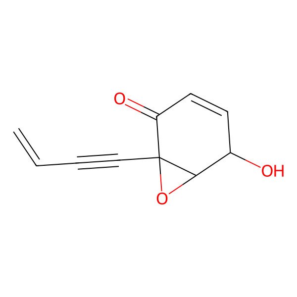 2D Structure of 1-But-3-en-1-ynyl-5-hydroxy-7-oxabicyclo[4.1.0]hept-3-en-2-one