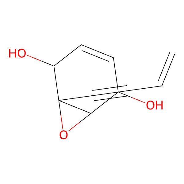 2D Structure of 1-But-3-en-1-ynyl-7-oxabicyclo[4.1.0]hept-3-ene-2,5-diol