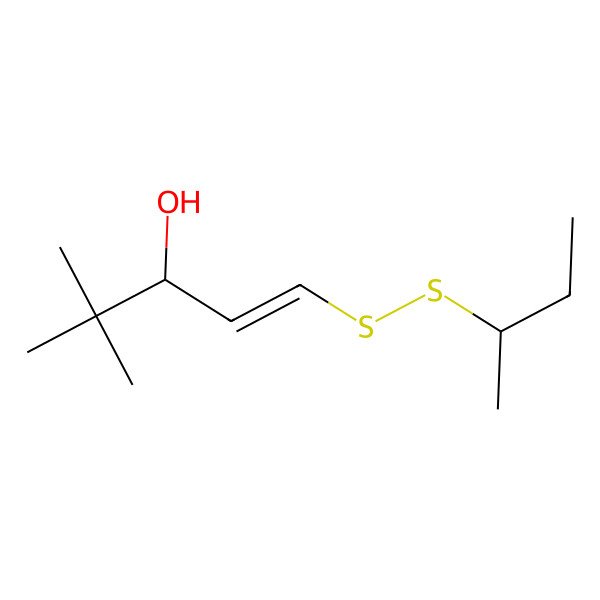 2D Structure of 1-(Butan-2-yldisulfanyl)-4,4-dimethylpent-1-en-3-ol