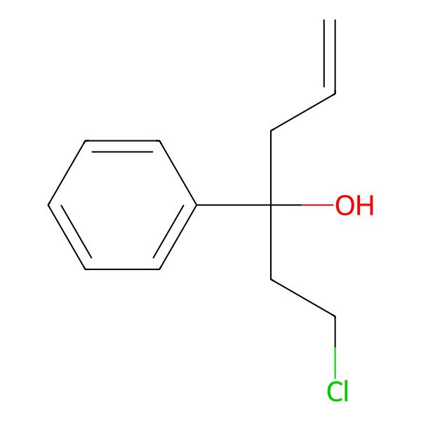 2D Structure of 1-Chloro-3-phenylhex-5-en-3-ol