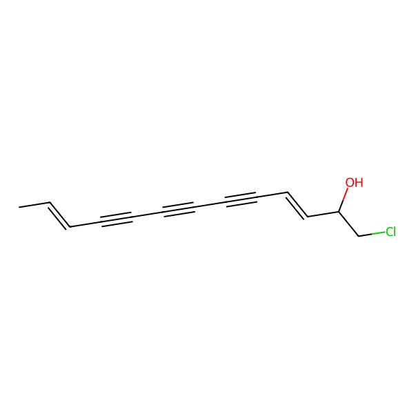 2D Structure of 1-Chlorotrideca-3,11-dien-5,7,9-triyn-2-ol