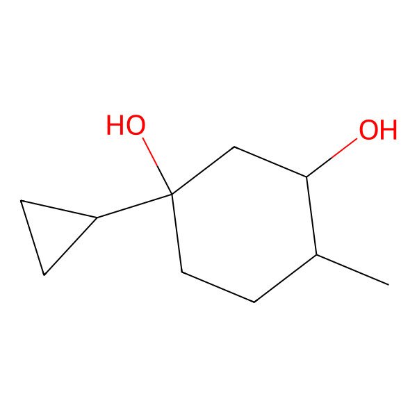 2D Structure of 1-Cyclopropyl-4-methyl-1,3-cyclohexanediol