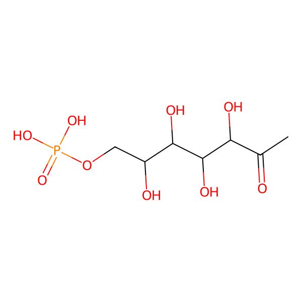 2D Structure of 1-deoxy-D-altro-heptulose 7-phosphate