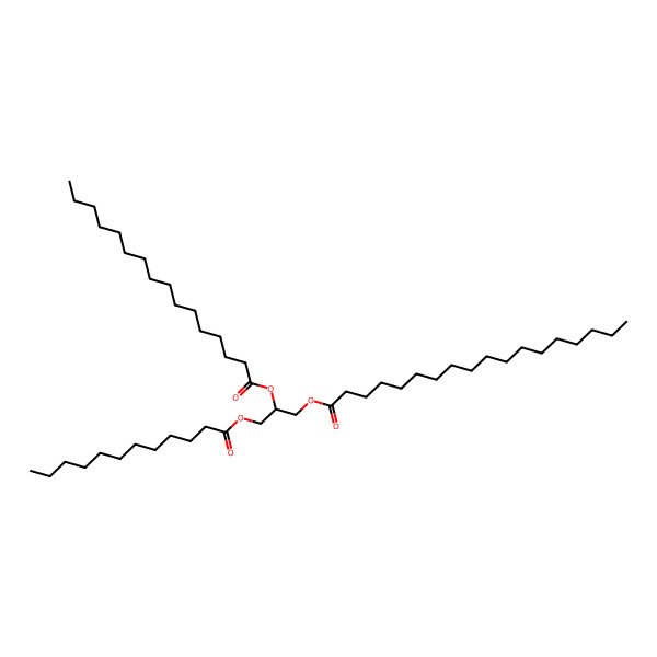 2D Structure of 1-Dodecanoyl-2-hexadecanoyl-3-octadecanoyl-sn-glycerol