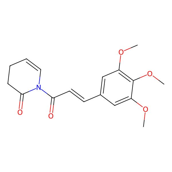 2D Structure of 1-[(E)-3-(3,4,5-trimethoxyphenyl)prop-2-enoyl]-3,4-dihydropyridin-2-one
