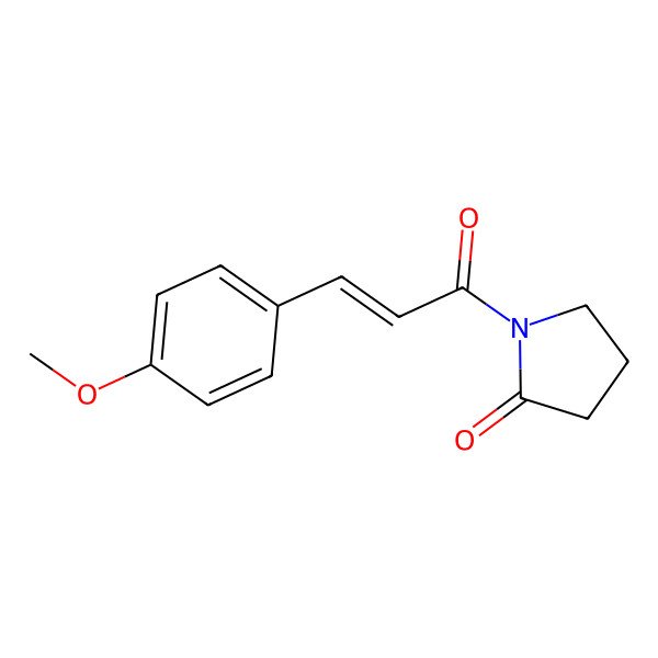 2D Structure of 1-[(E)-3-(4-methoxyphenyl)prop-2-enoyl]pyrrolidin-2-one