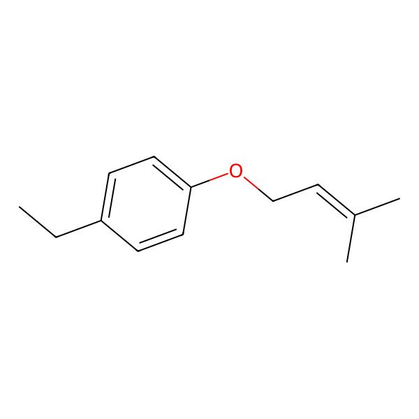 2D Structure of 1-Ethyl-4-(3-methylbut-2-enoxy)benzene