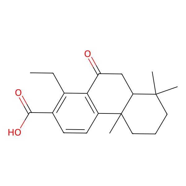 2D Structure of 1-ethyl-4b,8,8-trimethyl-10-oxo-6,7,8a,9-tetrahydro-5H-phenanthrene-2-carboxylic acid