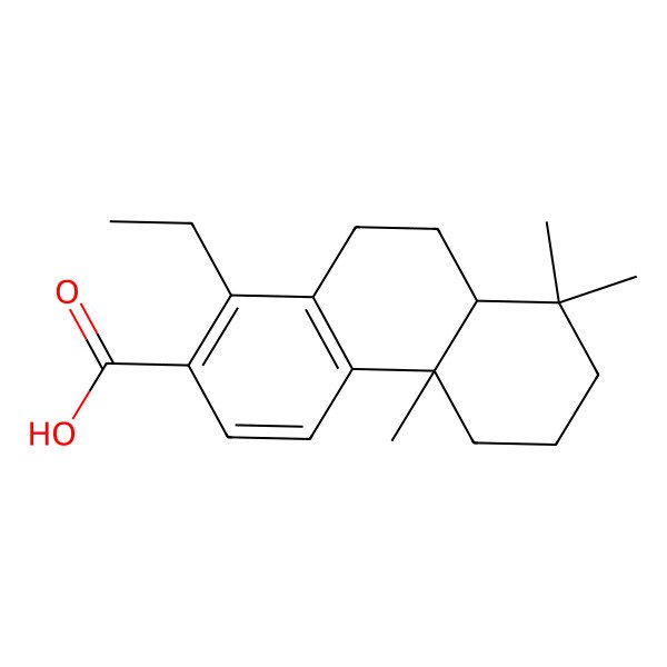2D Structure of 1-Ethyl-4b,8,8-trimethyl-5,6,7,8a,9,10-hexahydrophenanthrene-2-carboxylic acid