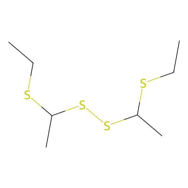 2D Structure of 1-Ethylsulfanyl-1-(1-ethylsulfanylethyldisulfanyl)ethane