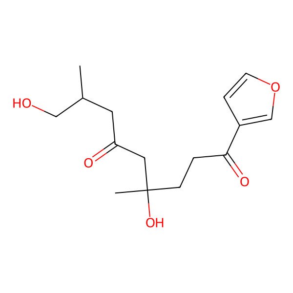 2D Structure of 1-(Furan-3-yl)-4,9-dihydroxy-4,8-dimethylnonane-1,6-dione