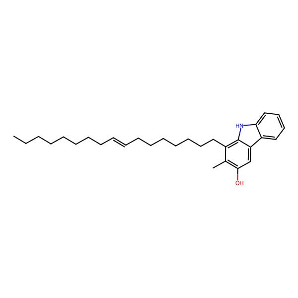 2D Structure of 1-heptadec-8-enyl-2-methyl-9H-carbazol-3-ol