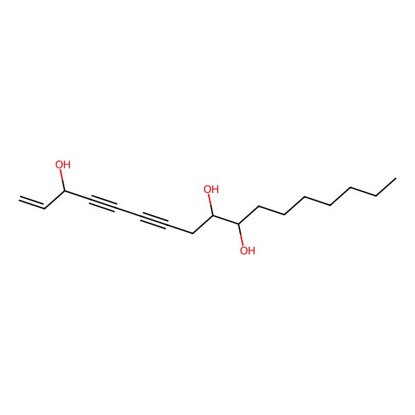 2D Structure of 1-Heptadecene-4,6-diyne-3,9,10-triol