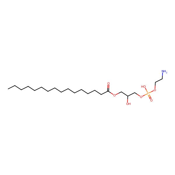 2D Structure of 1-Hexadecanoyl-sn-glycero-3-phosphoethanolamine