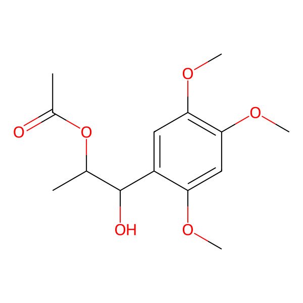 2D Structure of [1-Hydroxy-1-(2,4,5-trimethoxyphenyl)propan-2-yl] acetate