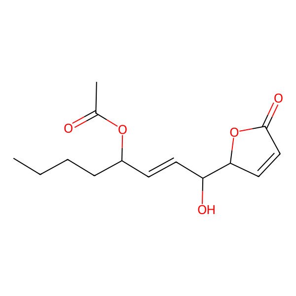 2D Structure of [1-hydroxy-1-(5-oxo-2H-furan-2-yl)oct-2-en-4-yl] acetate