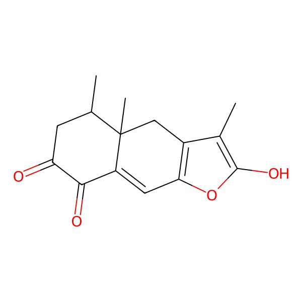 2D Structure of 1-Hydroxy-2-oxoeremophil-1(10),7(11),8(9)-trien-12(8)-olide