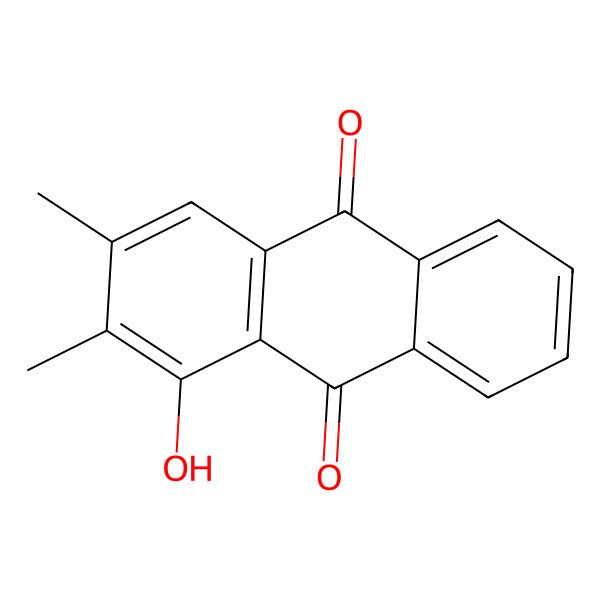2D Structure of 1-Hydroxy-2,3-dimethylanthracene-9,10-dione