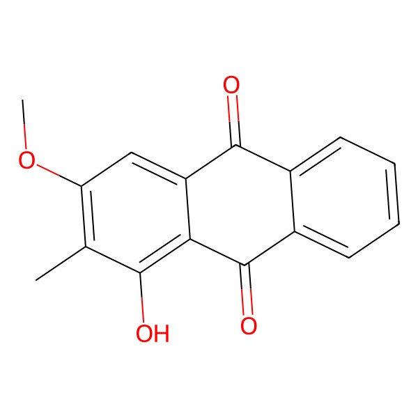 2D Structure of 1-Hydroxy-3-methoxy-2-methylanthracene-9,10-dione 2D Structure of 1-Hydroxy-3-methoxy-2-methylanthracene-9,10-dione