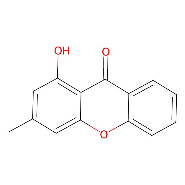 2D Structure of 1-Hydroxy-3-methylxanthen-9-one