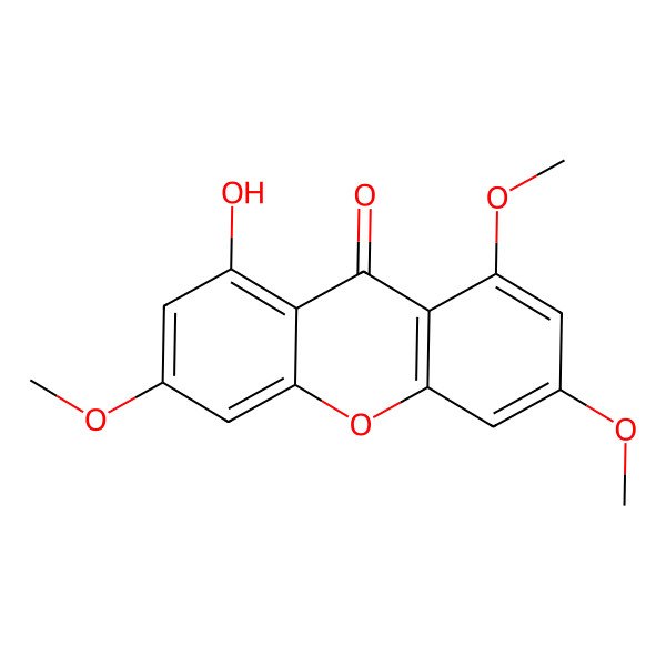 2D Structure of 1-Hydroxy-3,6,8-trimethoxyxanthen-9-one 2D Structure of 1-Hydroxy-3,6,8-trimethoxyxanthen-9-one