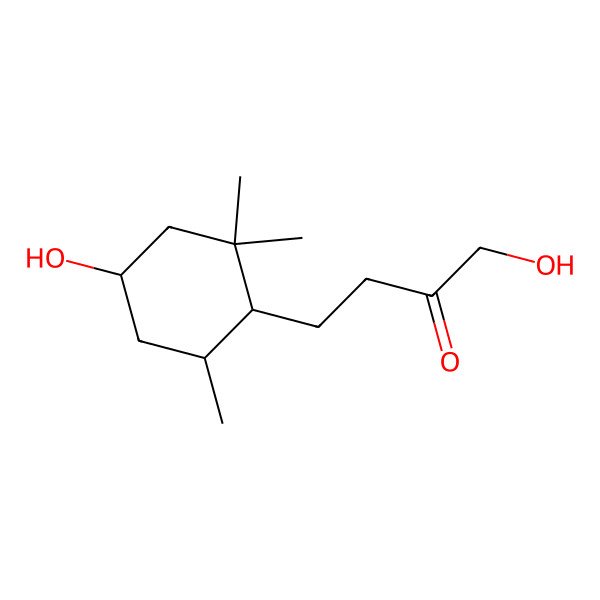 2D Structure of 1-hydroxy-4-[(1S,4S,6R)-4-hydroxy-2,2,6-trimethylcyclohexyl]butan-2-one