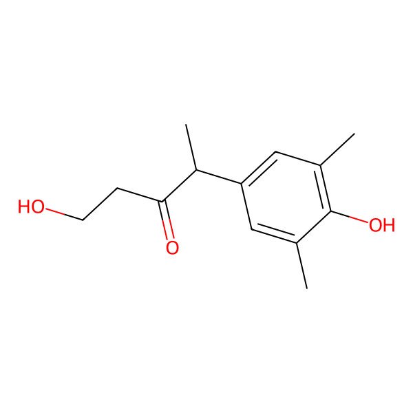 2D Structure of 1-Hydroxy-4-(3,5-dimethyl-4-hydroxyphenyl)-pentan-3-one