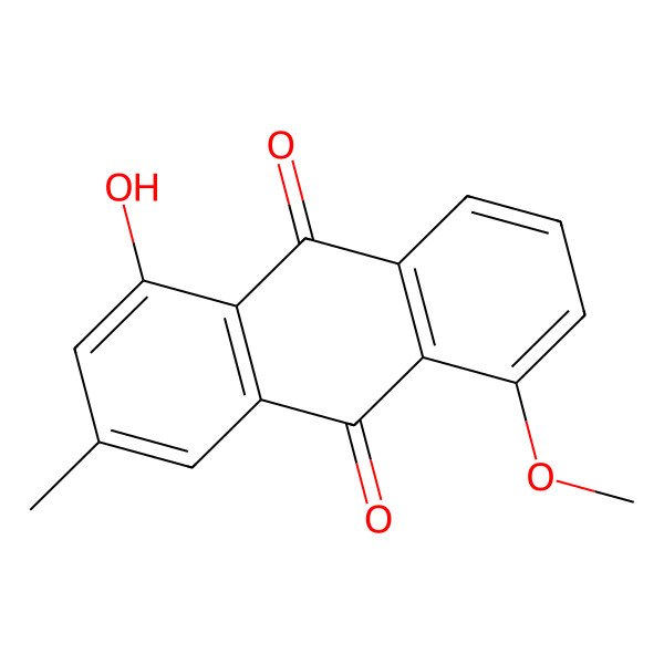 2D Structure of 1-Hydroxy-5-methoxy-3-methylanthracene-9,10-dione 2D Structure of 1-Hydroxy-5-methoxy-3-methylanthracene-9,10-dione