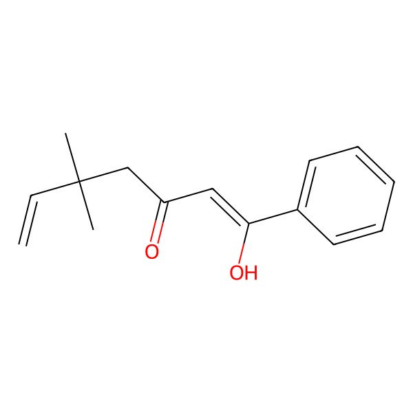 2D Structure of 1-Hydroxy-5,5-dimethyl-1-phenylhepta-1,6-dien-3-one