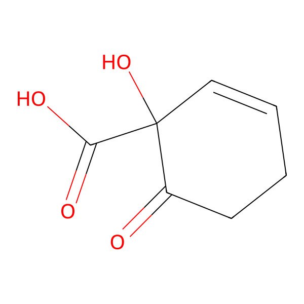 2D Structure of 1-Hydroxy-6-oxo-2-cyclohexene-1-carboxylic acid