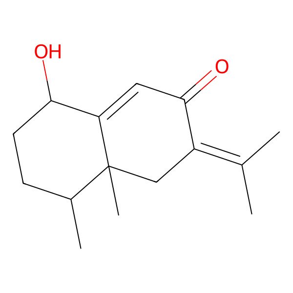 2D Structure of 1-Hydroxyeremophil-7(11),9(10)-dien-8-one