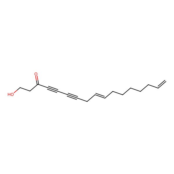 2D Structure of 1-Hydroxyheptadeca-9,16-dien-4,6-diyn-3-one