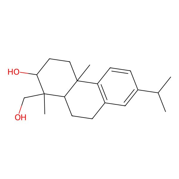 2D Structure of 1-(Hydroxymethyl)-1,4a-dimethyl-7-propan-2-yl-2,3,4,9,10,10a-hexahydrophenanthren-2-ol 2D Structure of 1-(Hydroxymethyl)-1,4a-dimethyl-7-propan-2-yl-2,3,4,9,10,10a-hexahydrophenanthren-2-ol