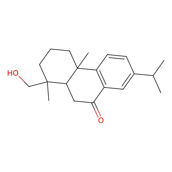 2D Structure of 1-(hydroxymethyl)-1,4a-dimethyl-7-propan-2-yl-3,4,10,10a-tetrahydro-2H-phenanthren-9-one