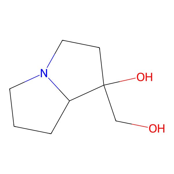 2D Structure of 1-(Hydroxymethyl)-2,3,5,6,7,8-hexahydropyrrolizin-1-ol