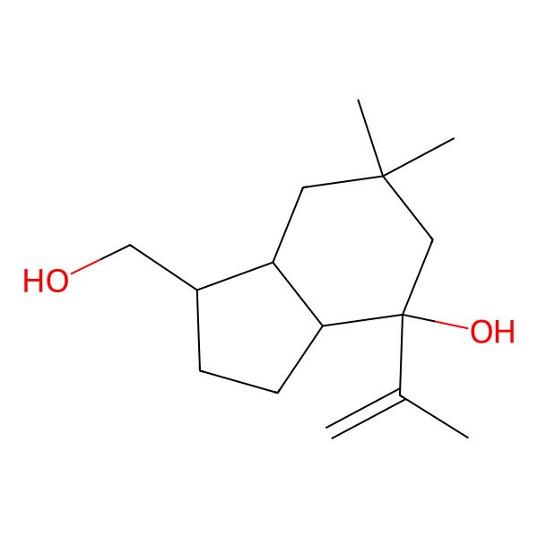 2D Structure of 1-(hydroxymethyl)-6,6-dimethyl-4-prop-1-en-2-yl-2,3,3a,5,7,7a-hexahydro-1H-inden-4-ol