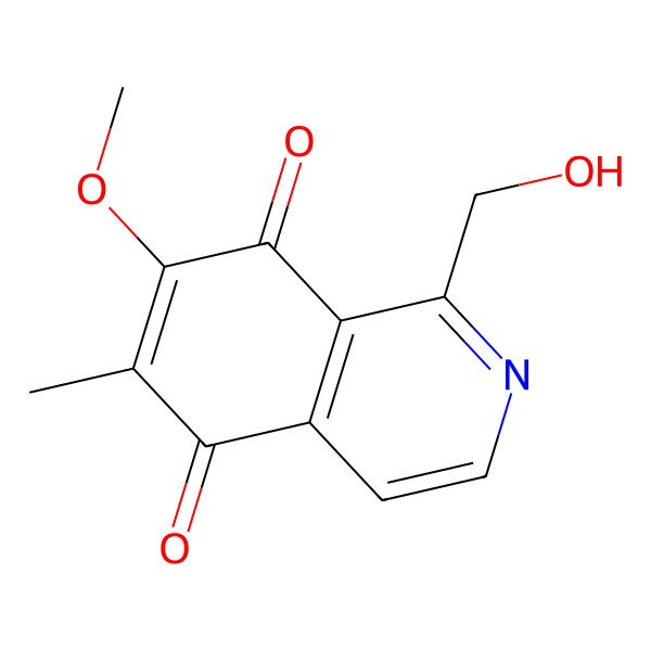 2D Structure of 1-(Hydroxymethyl)-7-methoxy-6-methylisoquinoline-5,8-dione