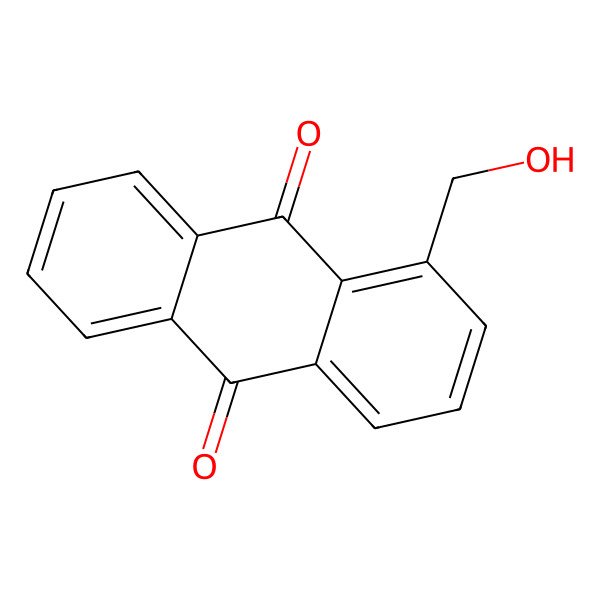 2D Structure of 1-(Hydroxymethyl)anthracene-9,10-dione