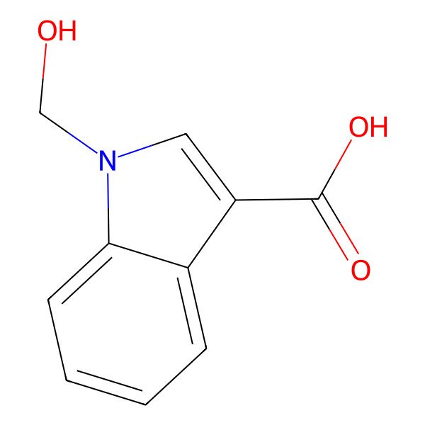 2D Structure of 1-Hydroxymethylindole-3-carboxylic acid