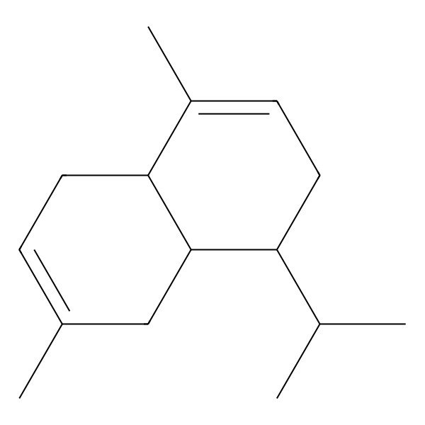 2D Structure of 1-Isopropyl-4,7-dimethyl-1,2,4a,5,8,8a-hexahydronaphthalene