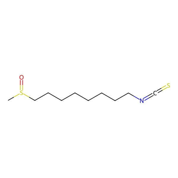 2D Structure of 1-isothiocyanato-8-[(S)-methylsulfinyl]octane