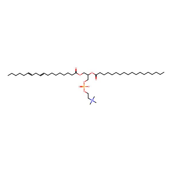 2D Structure of 1-Linoleoyl-2-stearoyl-sn-glycero-3-phosphocholine