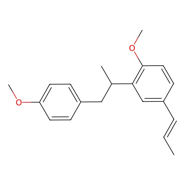 2D Structure of 1-methoxy-2-[(2S)-1-(4-methoxyphenyl)propan-2-yl]-4-[(E)-prop-1-enyl]benzene