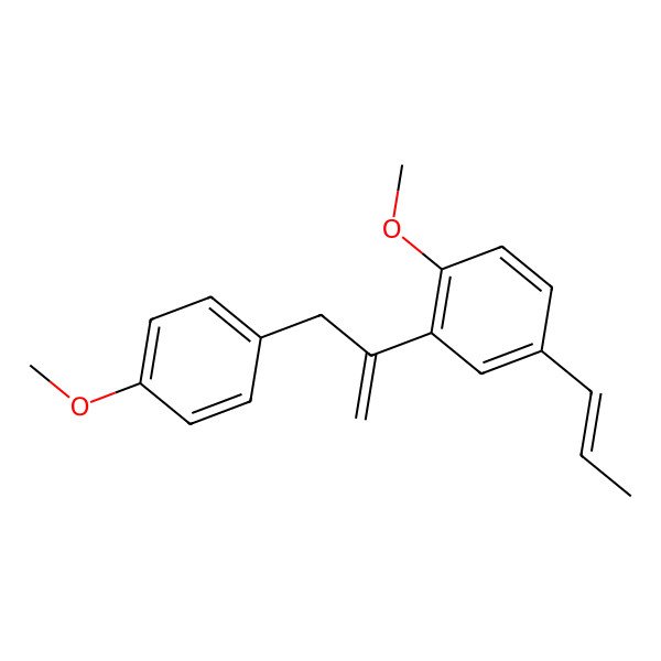 2D Structure of 1-Methoxy-2-[3-(4-methoxyphenyl)prop-1-en-2-yl]-4-prop-1-enylbenzene