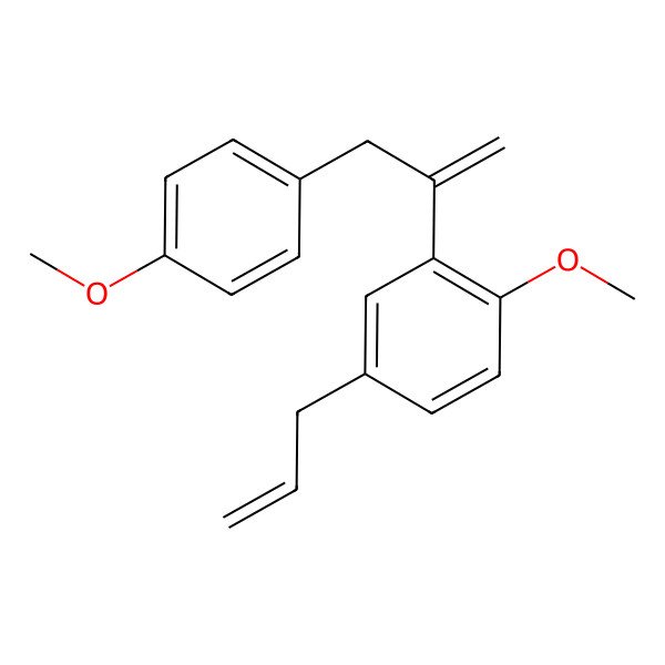 2D Structure of 1-Methoxy-2-[3-(4-methoxyphenyl)prop-1-en-2-yl]-4-prop-2-enylbenzene