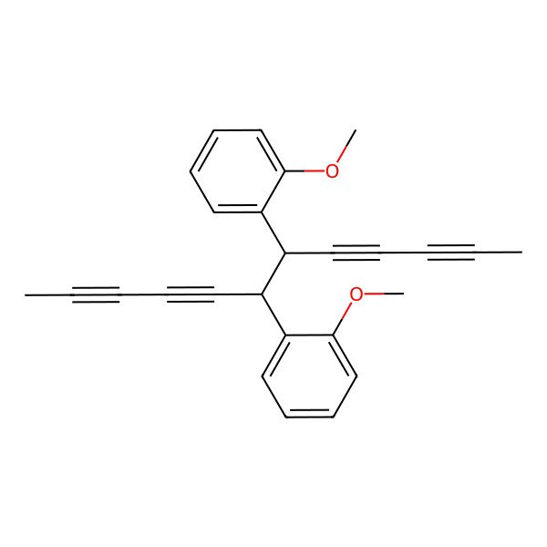 2D Structure of 1-methoxy-2-[(6S,7S)-7-(2-methoxyphenyl)dodeca-2,4,8,10-tetrayn-6-yl]benzene